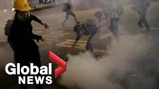 Hong Kong protests: Riot police confront demonstrators in Sham Shui Po