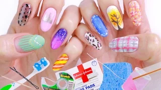 10 Nail Art Designs Using HOUSEHOLD ITEMS! | The Ultimate Guide #2