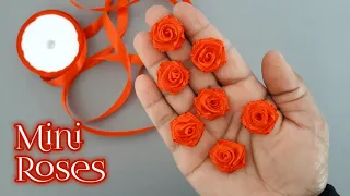 Ribbon Flowers / How to make ribbon flowers / Easy making with needle / Amazing Ribbon Tricks