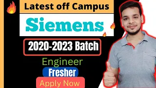 Biggest Hiring | Siemens | 2020 | 2021 | 2022 | 2023 Batch Hiring | OFF Campus Job Drive