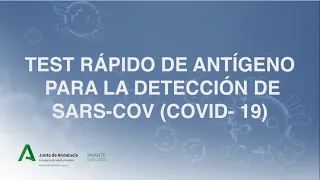 Test rápido de antígeno para la detección del SARS-CoV (COVID-19)