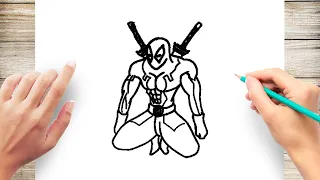 How to Draw Deadpool Step by Step for Kids