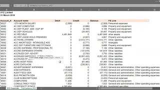 How to prepare Financial Statements using SUMIFS excel function.