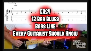 Easy 12 Bar Blues bass line EVERY GUITARIST should know