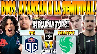 OG VS FALCONS BO3[GAME 3]ELIMINACION-TIMADO, WISPER, CEB VS ATF, SKITER- ELITE LEAGUE- DOTA 2- ESB