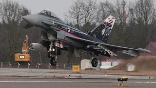 [4K] Airplane Spotting TaktLwG 71 I Eurofighter, Skyhawk, Alpha Jet I Takeoff, T&G and Landing