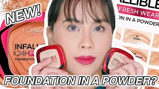 NEW LOREAL INFALLIBLE FRESH WEAR POWDER FOUNDATION! VIRAL TIKTOK MAKEUP (PHILIPPINES)