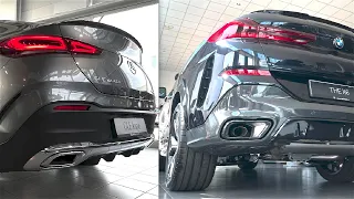 New Mercedes GLE Coupe 2023 vs New BMW X6 Facelift 2024 - REVS and Startup comparison