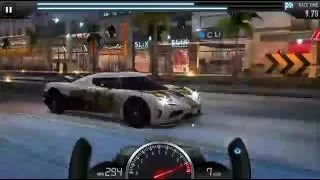 Csr Racing - Fastest car speed in Csr Racing ( koenigsegg agera r ) - top speed 308mph