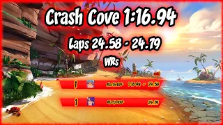 [CTR:NF] Crash Cove - 1:16:94 (WR & Laps WRs)