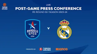 🔴 #EuroLeague 2023-2024 RS R02 Press Conference: Anadolu Efes - Real Madrid