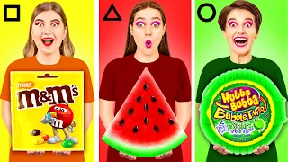 Desafío Formas Geométricas Alimentos #7 | Comer Funky & Alimentos brutos imposibles por DaRaDa