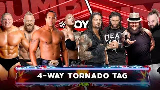 WWE 2K22 Roman Reigns Vs Rock Vs Brock Lesnar Vs Bray Wyatt Gameplay