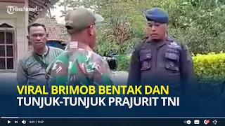 Viral Brimob Bentak & Tunjuk-tunjuk Prajurit TNI, Adu Mulut Gegara Dokumentasikan Polisi saat Razia