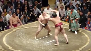 Yokozuna Kakuryu (4-1) - Abi (1-4) , Sumo : Natsubasho '18