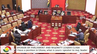 Speaker of Parliament and Majority Leader clash