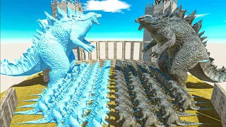 Epic Godzilla Battle | Growing Godzilla 2014 vs Freeze Godzilla - Animal Revolt Battle Simulator