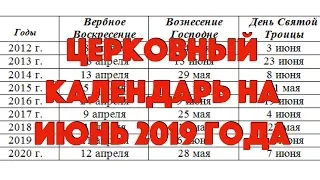 Церковный календарь на июнь 2019 года используют православные христиане