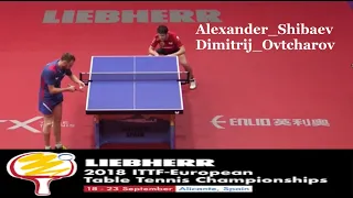 2018 Чемпионат Европы Шибаев Овчаров Alexander Shibaev RUS vs Dimitrij Ovtcharov GER   команды