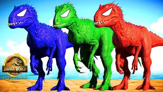 Monster I-Rex Color Pack Vs T-Rex Vs Spinosaurus , Big Dinosaurs Fighting Jurassic World Evolution 2
