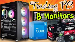 Best Trading PC Build With 8 Monitors🔥|best trading pc 2024 |#tradingpc #pcbuild2024