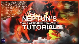 「NEPTUN'S GLITCH/ONE FRAMER TUTORIAL 🧊💕」After Effects「TUTORIAL」4K (FREE PROEJCT FILE IN DESC.)