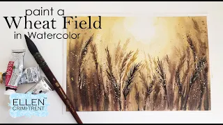 How to paint a Wheat Field in Watercolor- Step by Step for beginners