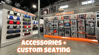 Our Accessory and Custom Seat Wall | Dean Team Golf Carts
