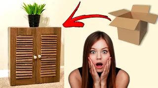 Make Cabinet Using Cardboard at Home| Easy Cardboard Craft | DIY Useful Cardboard Box Craft