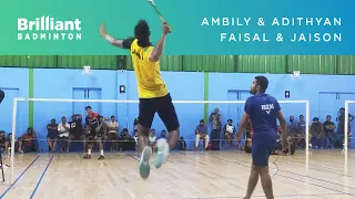 Brilliant Badminton Skills from AMBILY & ADITHYAN  vs  FAISAL & JAISON #badminton #bwf #sports