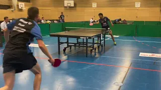 Indischer Topspieler gegen Langenoppen Abwehr J.Chandra(2287TTR) : F.Bluhm(2307TTR)