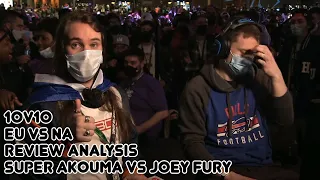 Super Akouma vs Joey Fury COMBO BREAKER EU vs NA 10v10 Review/Analysis