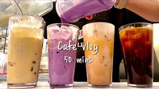 (Eng)📀💛A collection of 50 minutes of cafe vlogs that you love the most💛📀 / cafe vlog / asmr