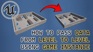 UE 5  TUTORIAL - How to pass DATA (Variables) from LEVEL to LEVEL using GAME INSTANCE.