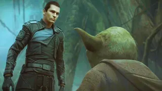 Starkiller Meets Yoda on Dagobah