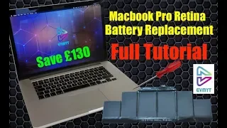 How to Replace the Battery on the 2012 Retina MacBook Pro A1398 full tutorial