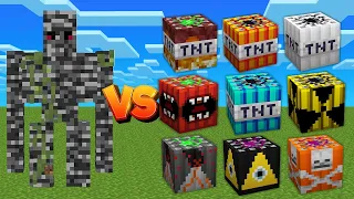 bedrock golem vs all new minecraft tnt experiment