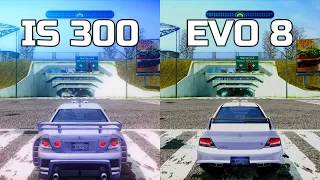 NFS Most Wanted: Lexus IS 300 vs Mitsubishi Lancer Evo 8 - Drag Race