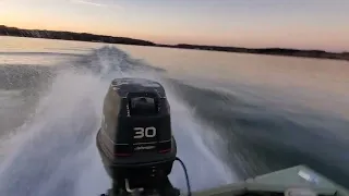 Lake Testing a Johnson 30 HP Tiller Outboard Motor on a Tracker 1648 Flat-Bottom Aluminum Boat