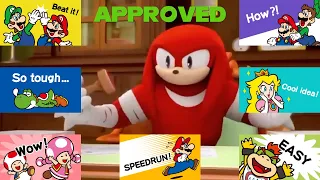 Knuckles Approves Mario Maker 2 Comment Stamps