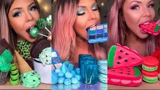 ASMR MOST POPULAR EDIBLE FOOD COMPILATION, WATERMELON COOKIE SANDWICH, MAKEUP PALETTE, HAIR BRUSH 먹방