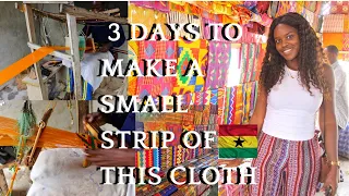 HOW GHANAIANS WEAVE THIS TRADITIONAL CLOTH IN GHANA | KENTE CLOTH WEAVING | HOW KENTE IS MADE