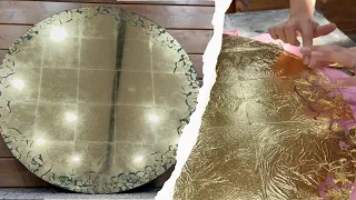 Making A Custom Gilded Glass Mirror with Dutch Gold Leaf (Verre Églomisé, Aged Glass, Antique Glass)