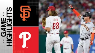 Giants vs. Phillies Game Highlights (8/22/23) | MLB Highlights