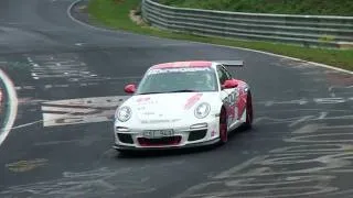 Porsche 997 GT3 RS MKII racing! LOUD sound!