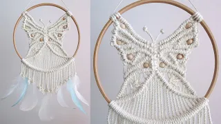 DIY Macrame Butterfly / Dreamcatcher / Wall hanging / 마크라메 나비 / 마크라메 드림캐쳐
