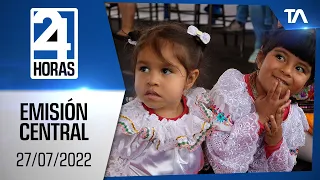 Noticias Ecuador: Noticiero 24 Horas 27/07/2022 (Emisión Central)