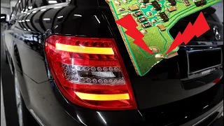 Mercedes-benz W204 Baglygte blinklys reparation / Tail light LED turn signal repair