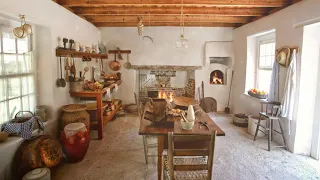 Ambience/ASMR: 17th Century Summer Kitchen & Fireplace, 5 Hours
