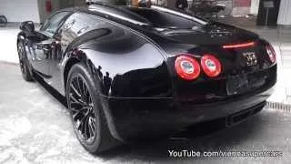 The Sound of 1200hp! Bugatti Veyron Vitesse Black Bess Start & Rev!